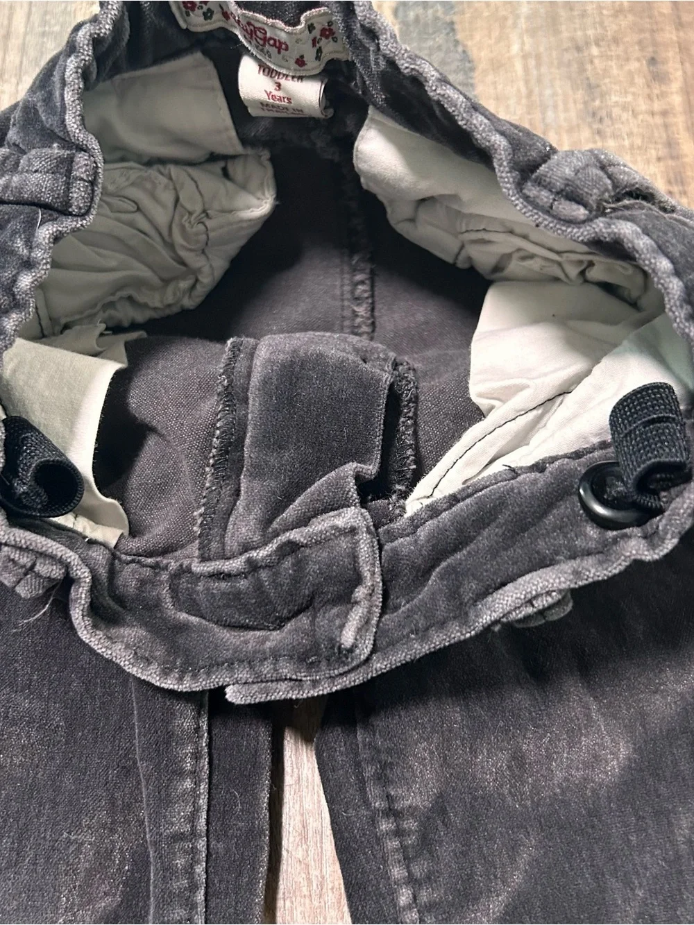 Baby Gap Size 3 Corduroy Pants - Adjustable Waist Gray Flare